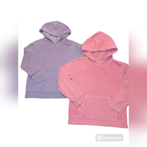Cat & Jack Other - **Two** Cat & Jack Girls Hoodies- Size Large (10/12) Pink & Purple